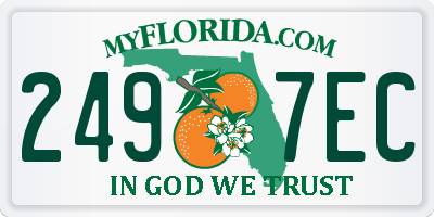 FL license plate 2497EC
