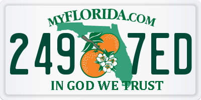 FL license plate 2497ED