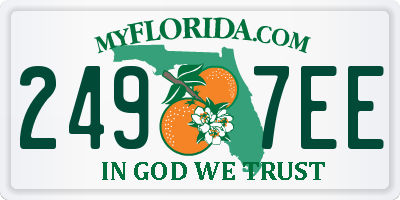FL license plate 2497EE