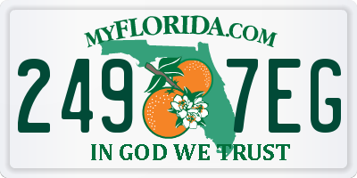 FL license plate 2497EG
