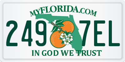FL license plate 2497EL