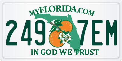 FL license plate 2497EM