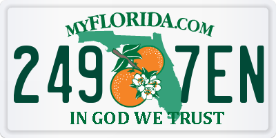 FL license plate 2497EN