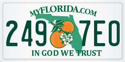 FL license plate 2497EO