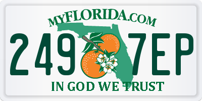 FL license plate 2497EP