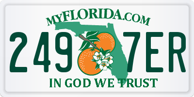 FL license plate 2497ER