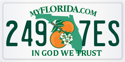 FL license plate 2497ES