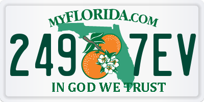 FL license plate 2497EV