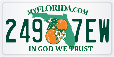 FL license plate 2497EW