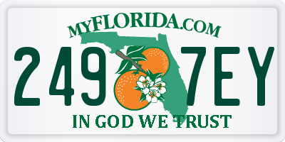 FL license plate 2497EY