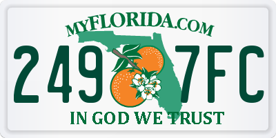FL license plate 2497FC