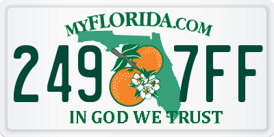FL license plate 2497FF