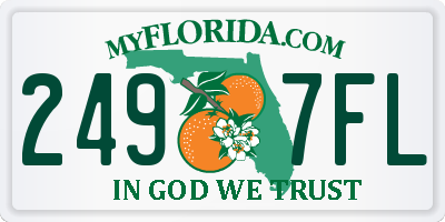 FL license plate 2497FL