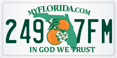 FL license plate 2497FM