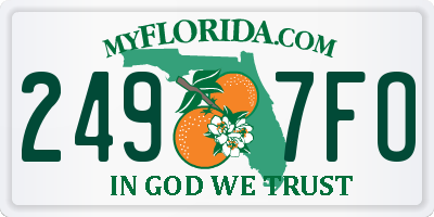 FL license plate 2497FO
