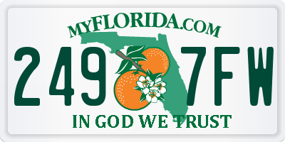 FL license plate 2497FW