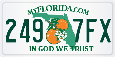 FL license plate 2497FX