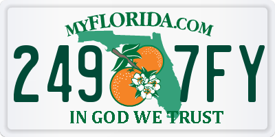 FL license plate 2497FY