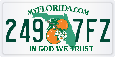 FL license plate 2497FZ