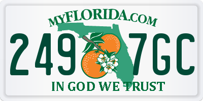 FL license plate 2497GC