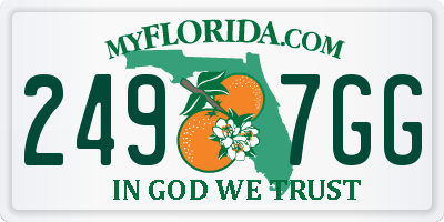 FL license plate 2497GG