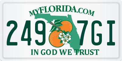 FL license plate 2497GI