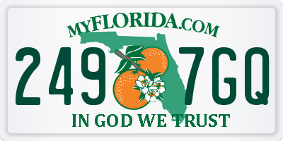 FL license plate 2497GQ