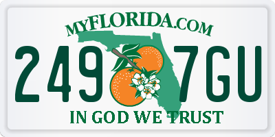 FL license plate 2497GU