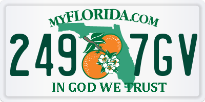 FL license plate 2497GV