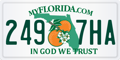 FL license plate 2497HA