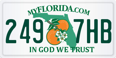 FL license plate 2497HB