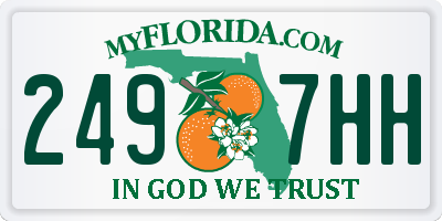 FL license plate 2497HH