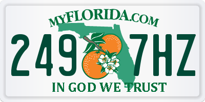 FL license plate 2497HZ
