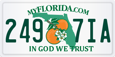 FL license plate 2497IA