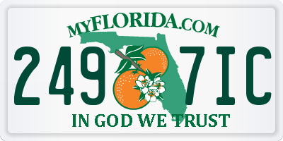 FL license plate 2497IC