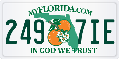 FL license plate 2497IE