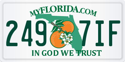 FL license plate 2497IF