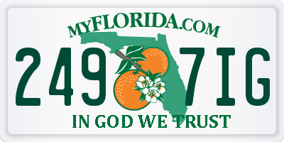 FL license plate 2497IG