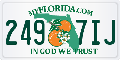 FL license plate 2497IJ
