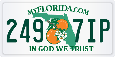 FL license plate 2497IP