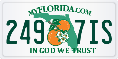 FL license plate 2497IS
