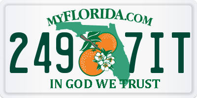 FL license plate 2497IT