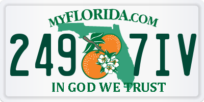 FL license plate 2497IV