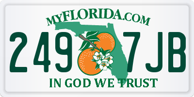 FL license plate 2497JB