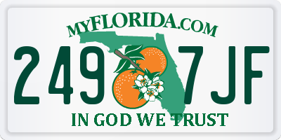FL license plate 2497JF