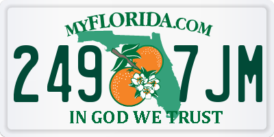 FL license plate 2497JM