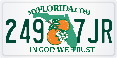 FL license plate 2497JR