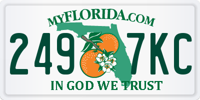 FL license plate 2497KC