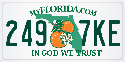 FL license plate 2497KE