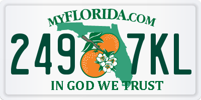 FL license plate 2497KL